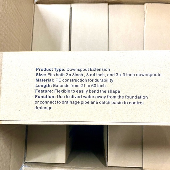 2 pack Downspout Extension. New in box, White - Picture 3 of 5